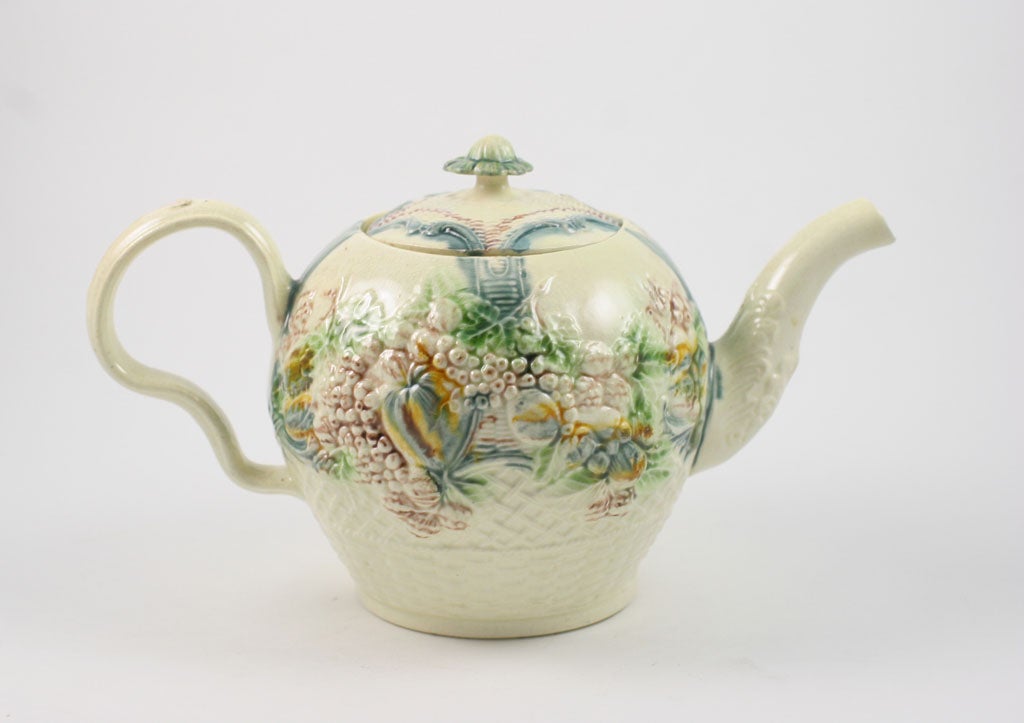 18th Century and Earlier William Greatbatch Creamware pottery Teapot